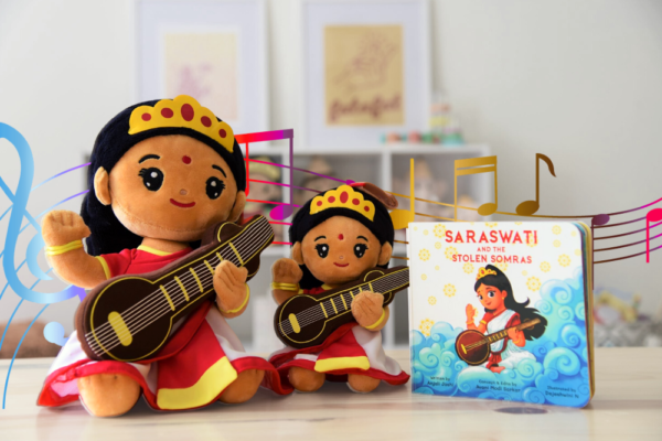 SARASWATI DEVI COLLECTION - MANTRA SINGING PLUSH TOYS WITH BOOK