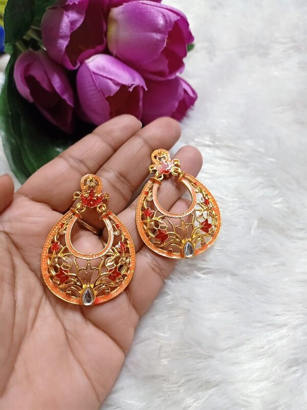 Drop Shape Meenakari Earing
