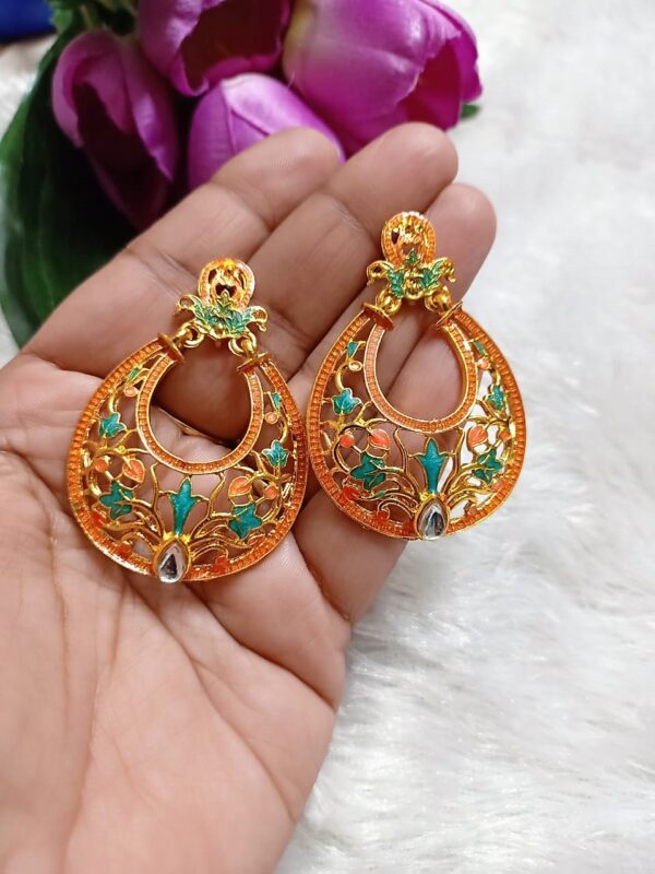 Drop Shape Meenakari Earing