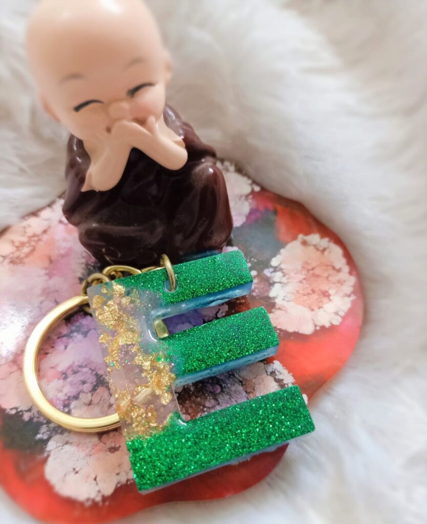 Resin E Alphabet Key Chain | Revolusis Instore