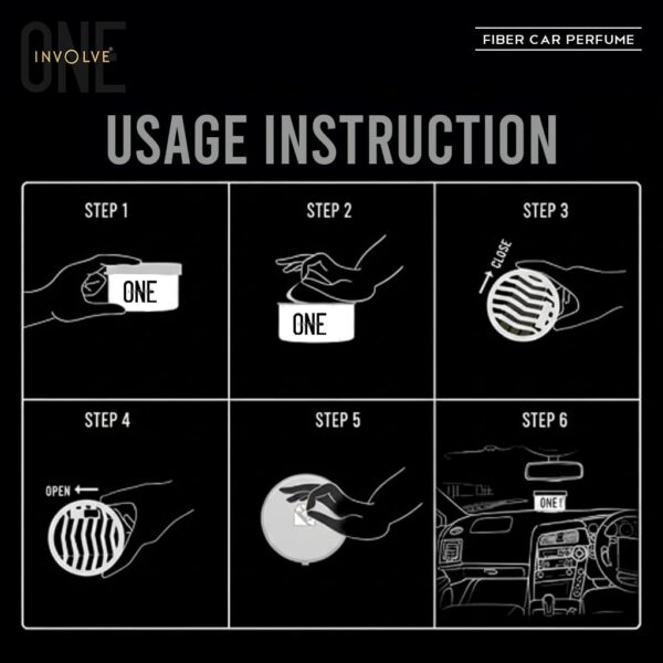 Involve One Black Musk Fiber Car Perfume 5 Involve One Black Musk Car Perfume -IONE13-45g | Strong Fiber Car Air Freshener | Long Lasting Musk Fragrance | Car Perfumes Luxury