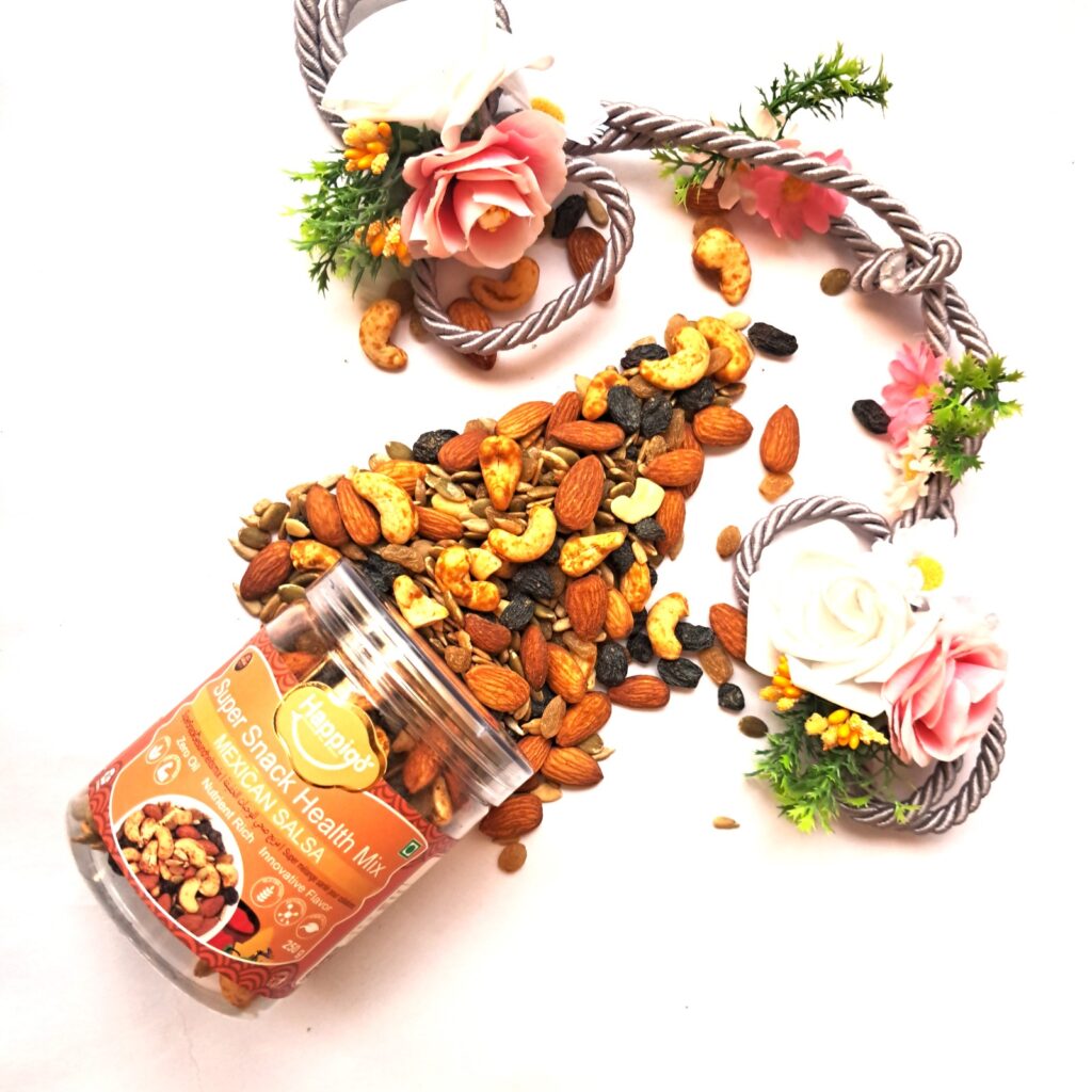 HAPPIGO Premium Flavored Health Mix (Dry Fruits & Seeds)-Mexican Salsa ...
