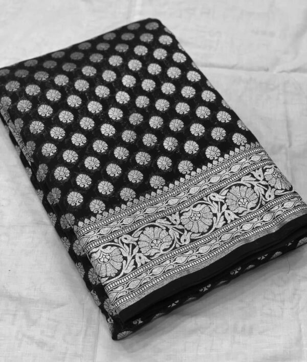 New Premium Banarasi Katan Silk Saree. All Over Buty Design