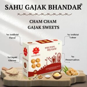 Cham Cham Gajak Sweets by Sahu Gajak Bhandar - Traditional Rajasthani handmade sweets made from sesame seeds, jaggery, ghee, and cardamom, presented in airtight packaging for freshness