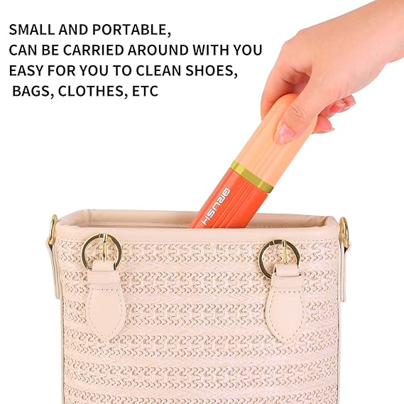 3 in 1 Portable Shoe Brush with Refillable Leakproof Liquid Container