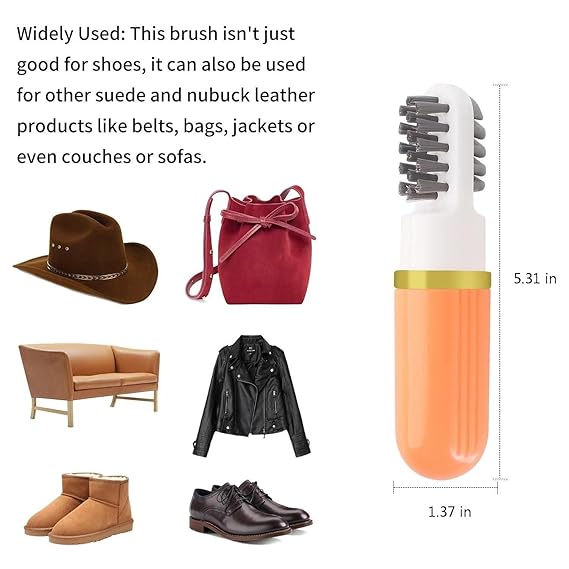 3 in 1 Portable Shoe Brush with Refillable Leakproof Liquid Container
