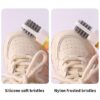3 in 1 Portable Shoe Brush with Refillable Leakproof Liquid Container