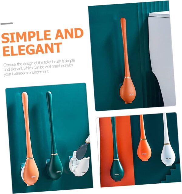 Silicon Round Toilet Brush with Holder