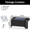 Solar Deck Outdoor Step Light with Sensor Wireless Set of 4