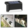 Solar Deck Outdoor Step Light with Sensor Wireless Set of 4