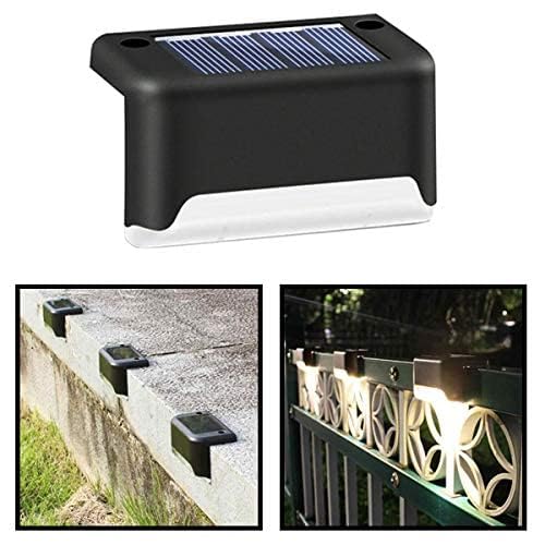 Solar Deck Outdoor Step Light with Sensor Wireless Set of 4