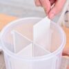 4 Partition Food Grains Storage Container with Lid  2.5L