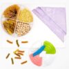 4 Partition Food Grains Storage Container with Lid  2.5L