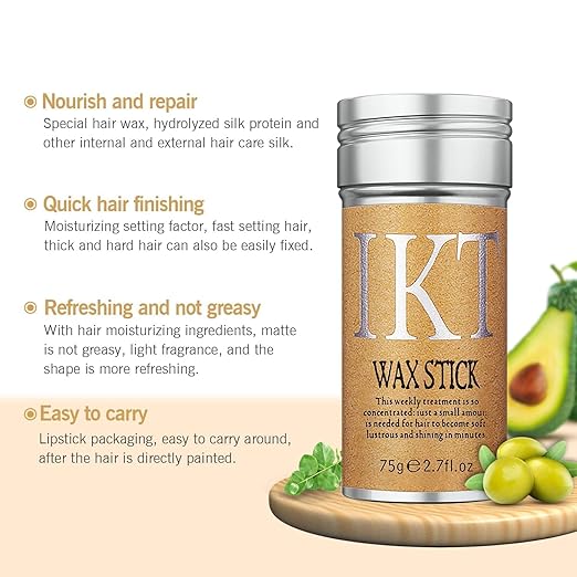 IKT Hair Wax Stick for Styling and Setting 75g