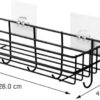 Self-Adhesive Metal Kitchen, Bathroom Multipurpose Heavy Shelf with 4 Hooks