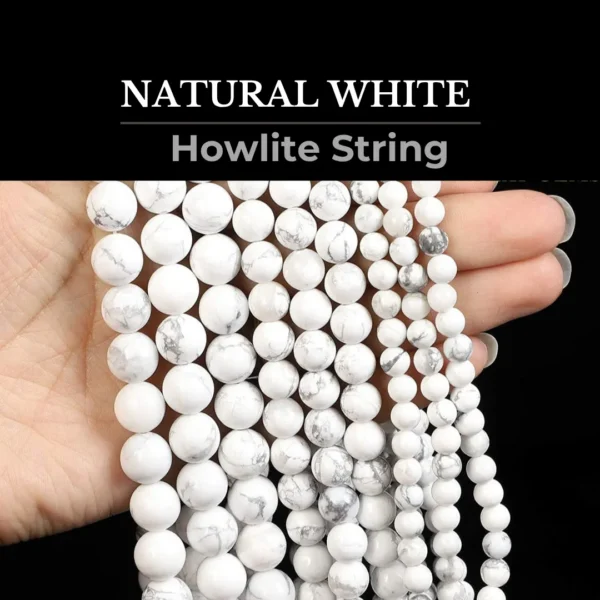 Natural White Howlite String