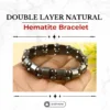 Double Layer Natural Hematite Bracelet