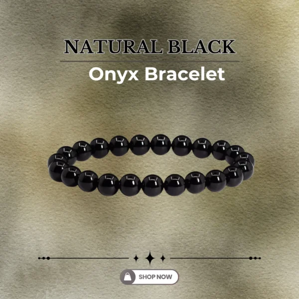 Natural Black Onyx Bracelet