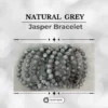 Natural Grey Jasper Bracelet
