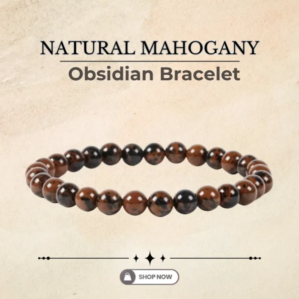 Natural Mahogany Obsidian Bracelet