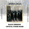 Black Obsidian Crystal Tower Wand