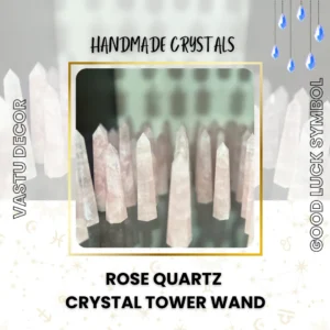 Rose Quartz Crystal Tower Wand