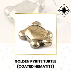 Golden Pyrite Turtle (Coated Hematite)