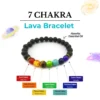 7 Chakra + lava Bracelet