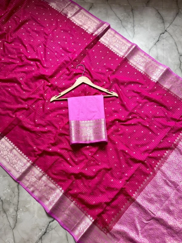 Premium Banarasi Soft Chiniya Silk Saree Collection All Over Design