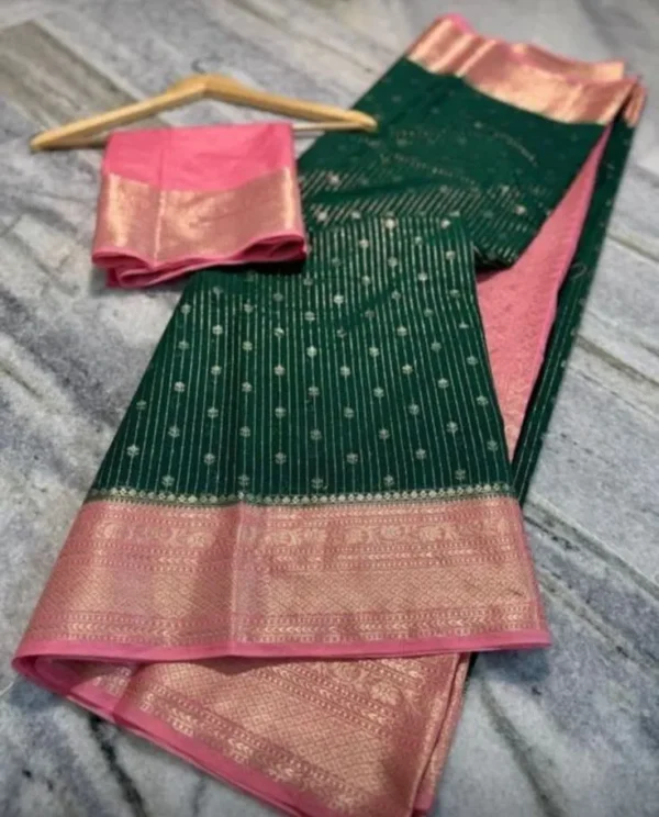 Premium Banarasi Soft Chiniya Silk Saree Collection All Over Design