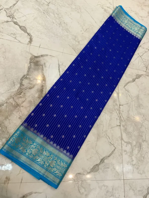 Premium Banarasi Soft Chiniya Silk Saree Collection All Over Design