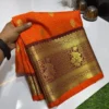 Premium Banarasi Soft Check Silk Saree Collection All Over Design