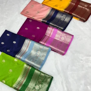 Premium Banarasi Soft Warm Silk Saree Collection All Over Design