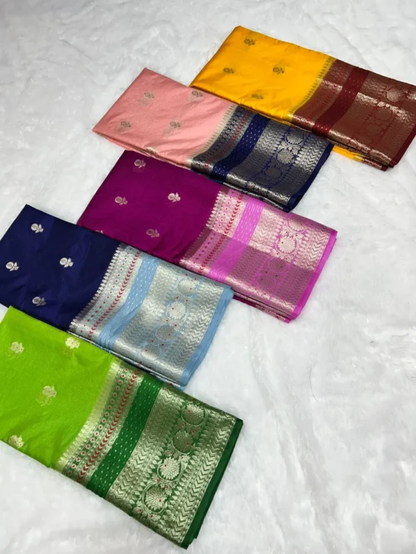 Premium Banarasi Soft Warm Silk Saree Collection All Over Design