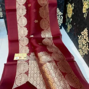 Premium Banarasi Soft Organza Silk Saree Collection All Over Design