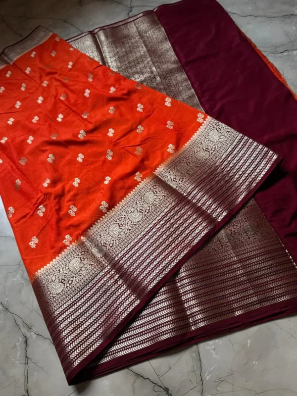 Premium Banarasi Soft Mongo Silk Saree Collection All Over Design