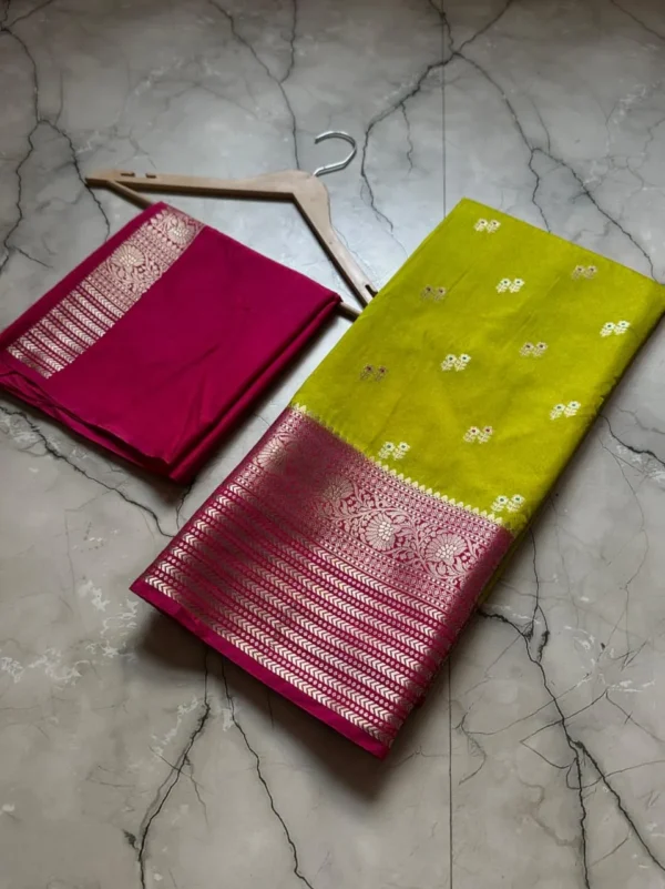 Premium Banarasi Soft Mongo Silk Saree Collection All Over Design