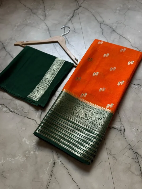 Premium Banarasi Soft Mongo Silk Saree Collection All Over Design