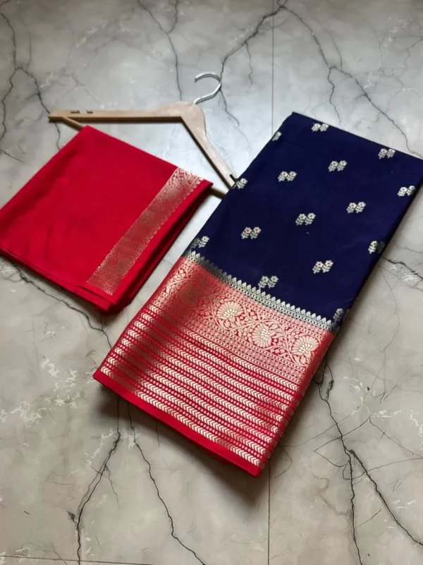 Premium Banarasi Soft Mongo Silk Saree Collection All Over Design