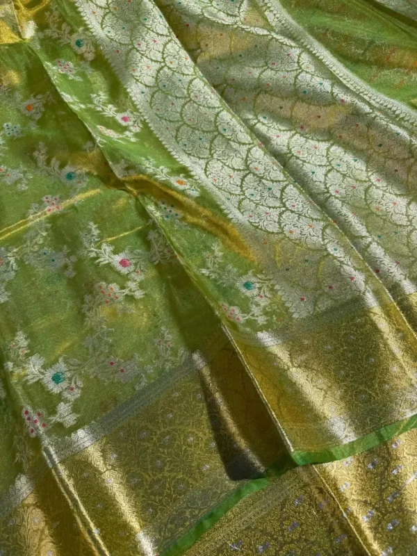 instore (5) Premium Banarasi Soft Maharani Glass Tissue Silk Saree Collection All Over Design