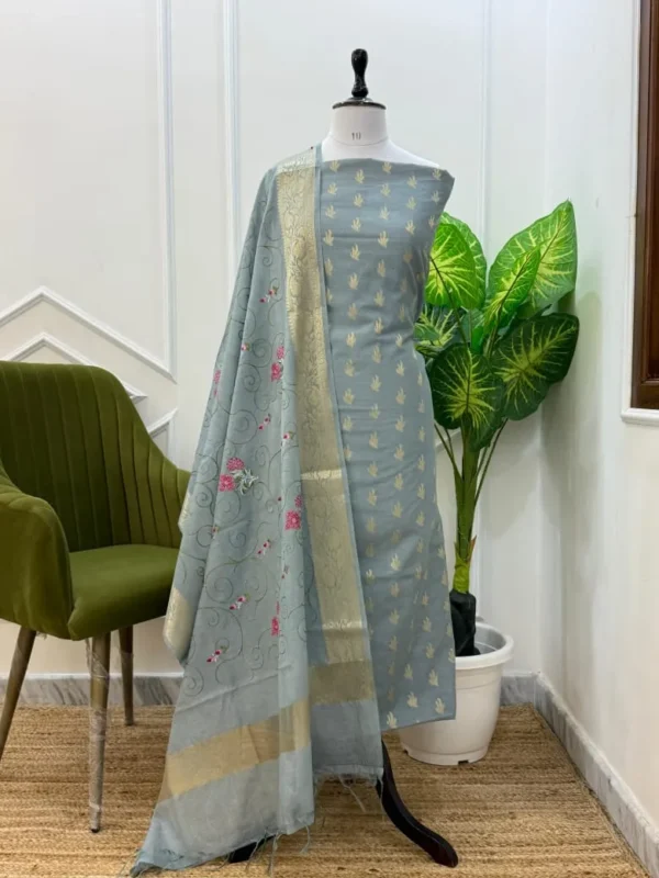 Exclusive Banarasi Unstitched Salwar kameez with Dupatta