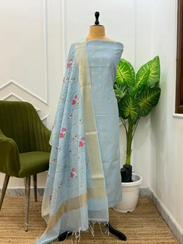 Exclusive Banarasi Unstitched Salwar kameez with Dupatta