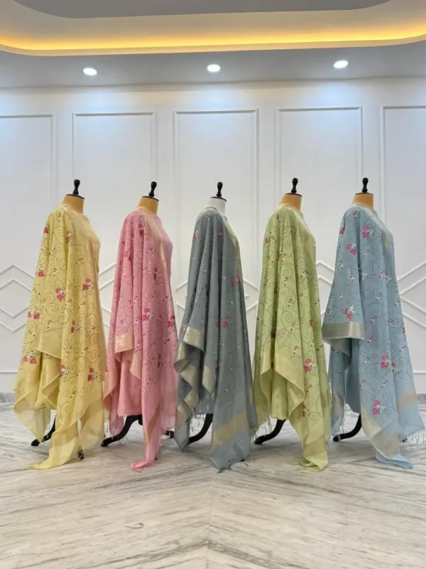 Exclusive Banarasi Unstitched Salwar kameez with Dupatta