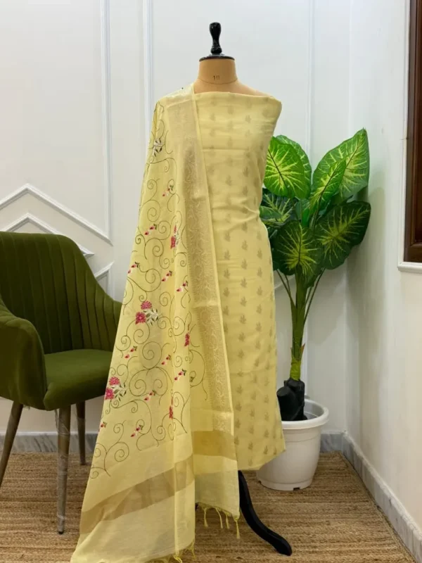Exclusive Banarasi Unstitched Salwar kameez with Dupatta