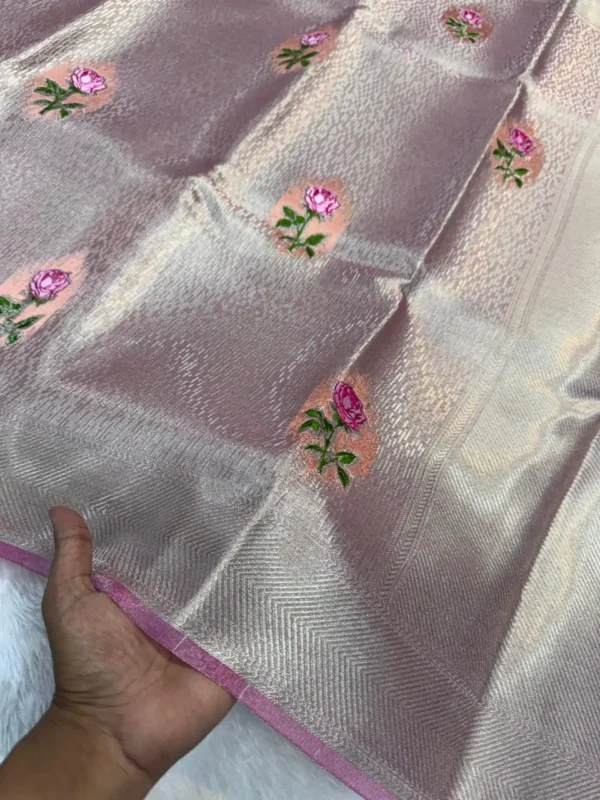 revoluisi instore (1) Premium Banarasi Soft Tissue Silk Saree Collection all over embroidery Design