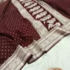 Premium Banarasi Soft Katan Georgette Silk Saree. All Over Design