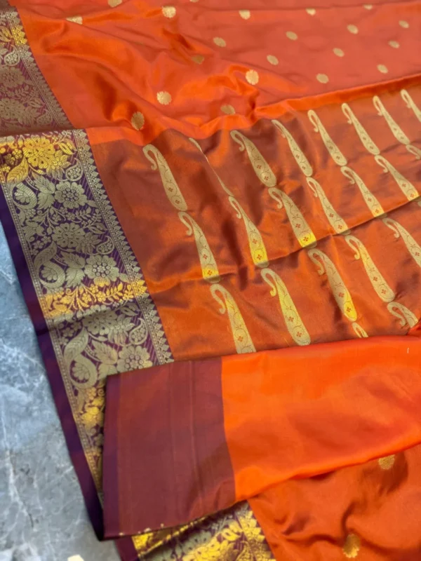 Premium Banarasi Soft Silk Saree. All Over Design