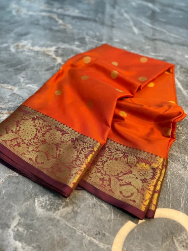 Premium Banarasi Soft Silk Saree. All Over Design