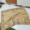 Banarasi Soft Crushed Tissue Silk Saree Collection All over floral cutwork embroidery design.