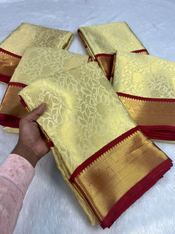 Premium Banarasi Soft Kanchi Pattu Silk Saree Collection All Over Design